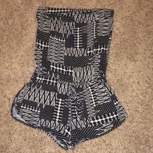 Mossimo by Target Black and White Aztec Romper